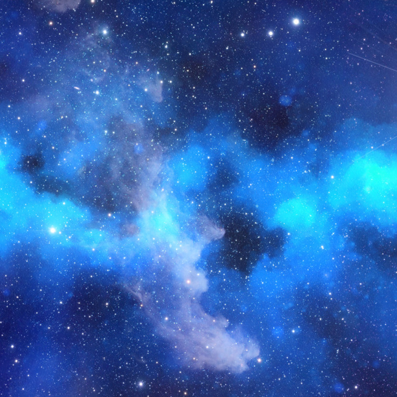蓝色星空科幻背景图