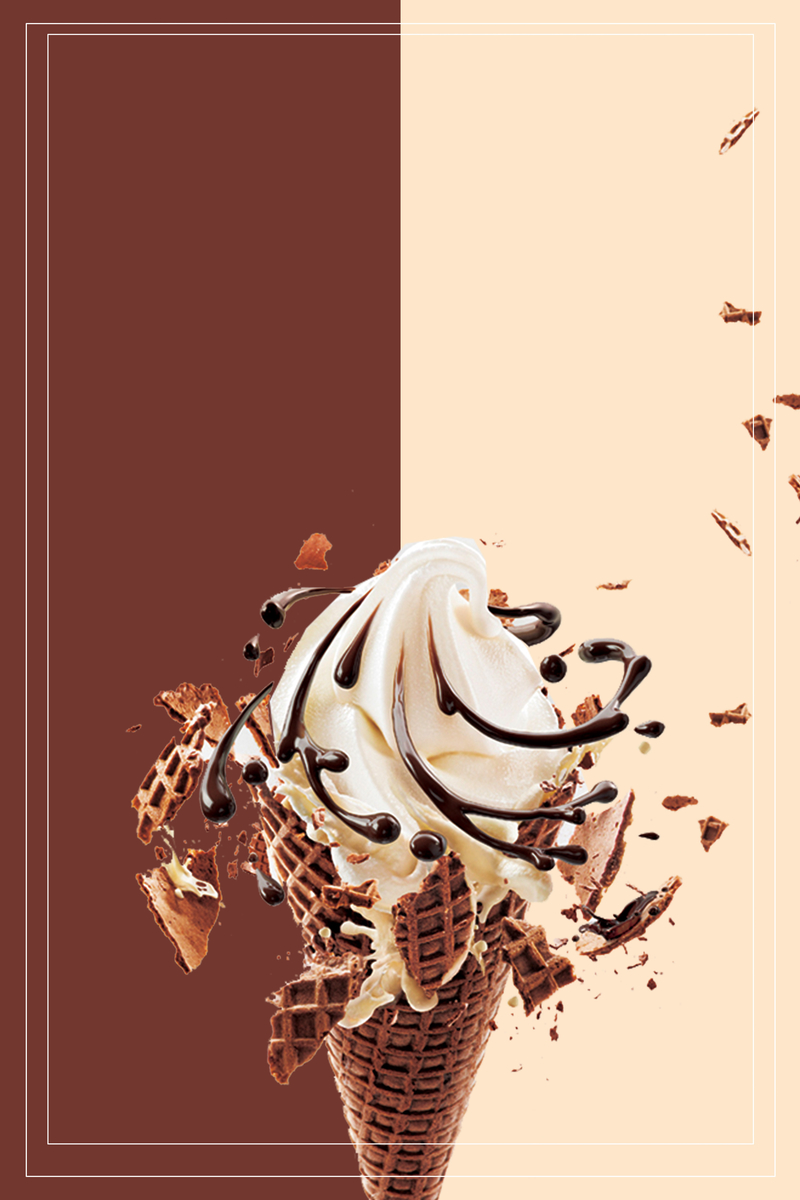 巧克力冰淇淋冷饮户外海报
