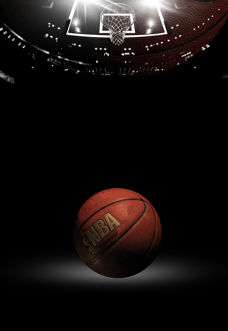 黑色大气篮球比赛海报背景