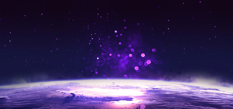 紫色绚丽筑梦想造未来企业年会背景展板