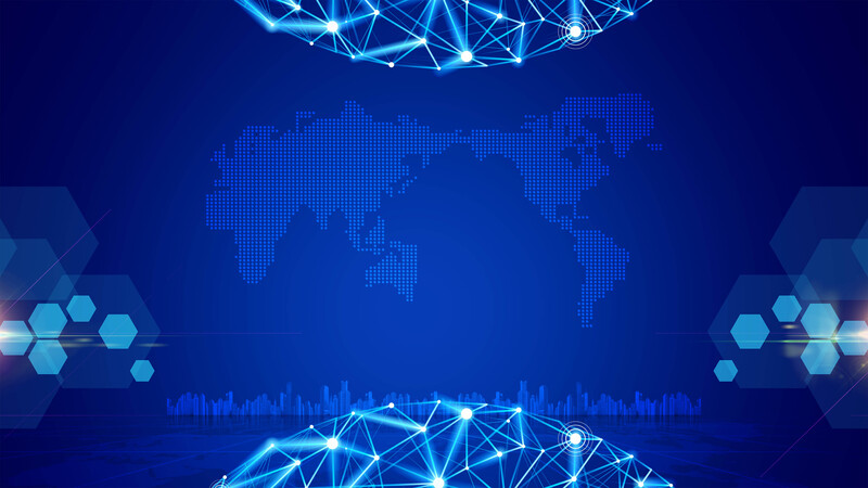 蓝色科技未来，智能科学高清JPG与PSD商务科技设计素材下载