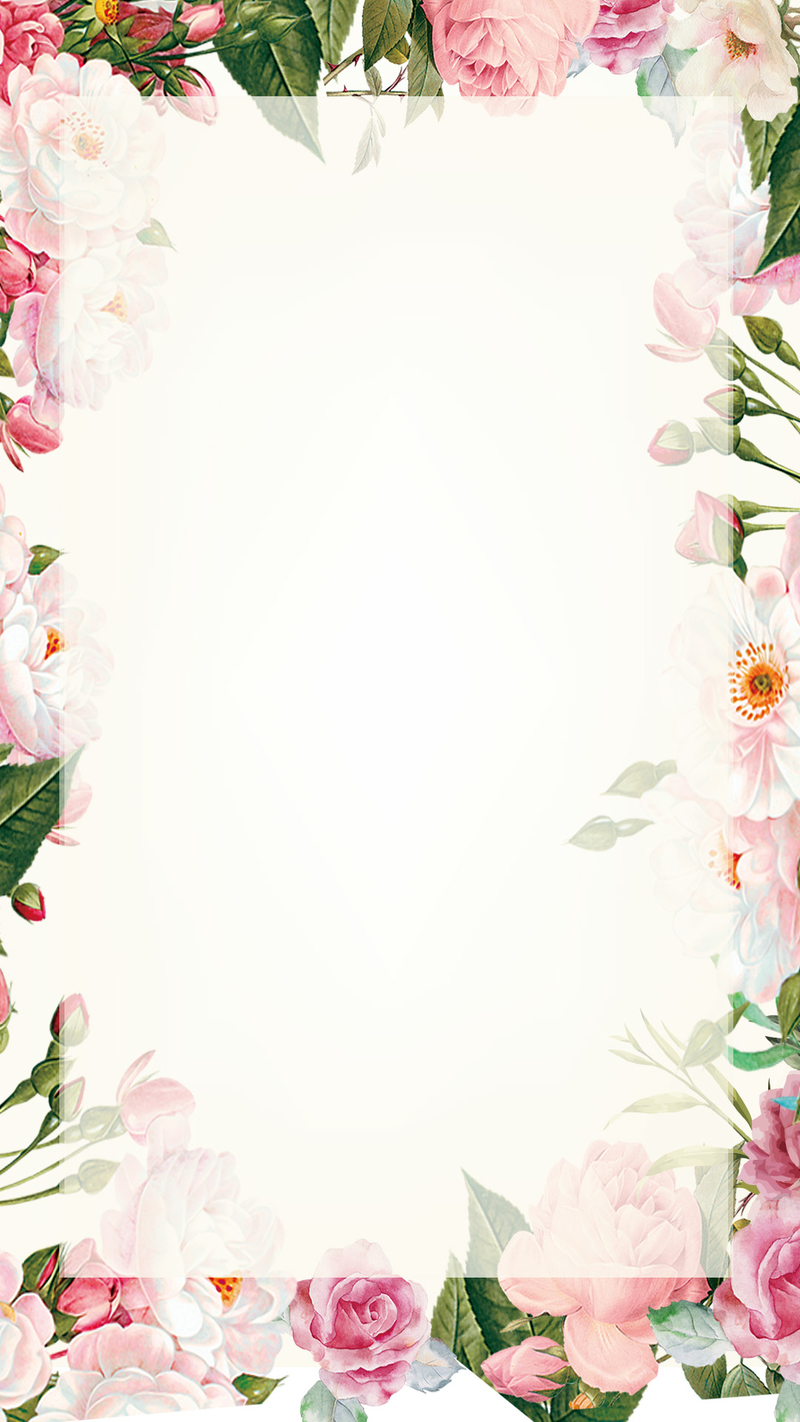 花朵花边边框背景