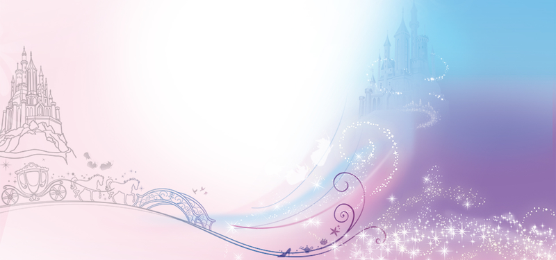 粉色梦幻迪士尼城堡背景