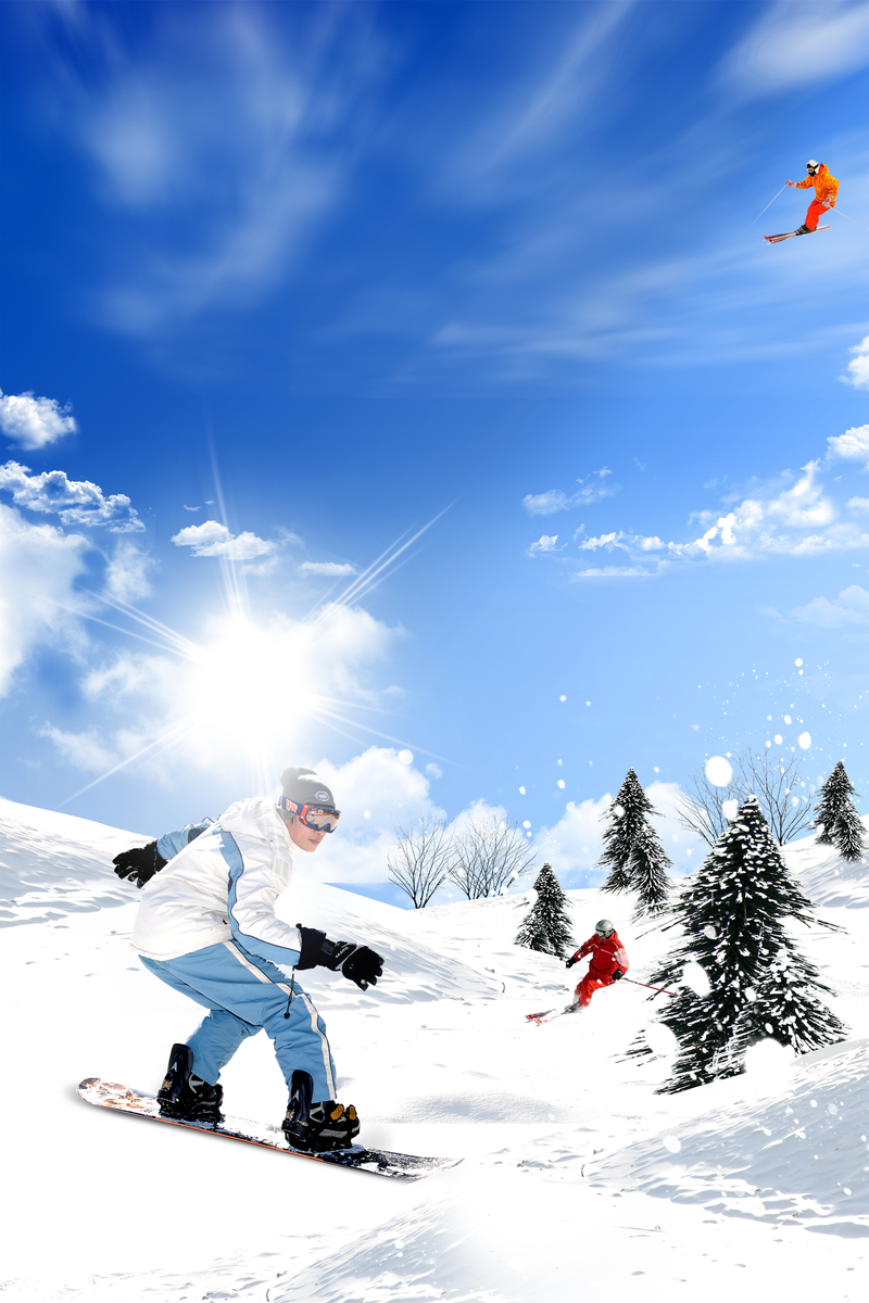 冬季滑雪广告设计海报