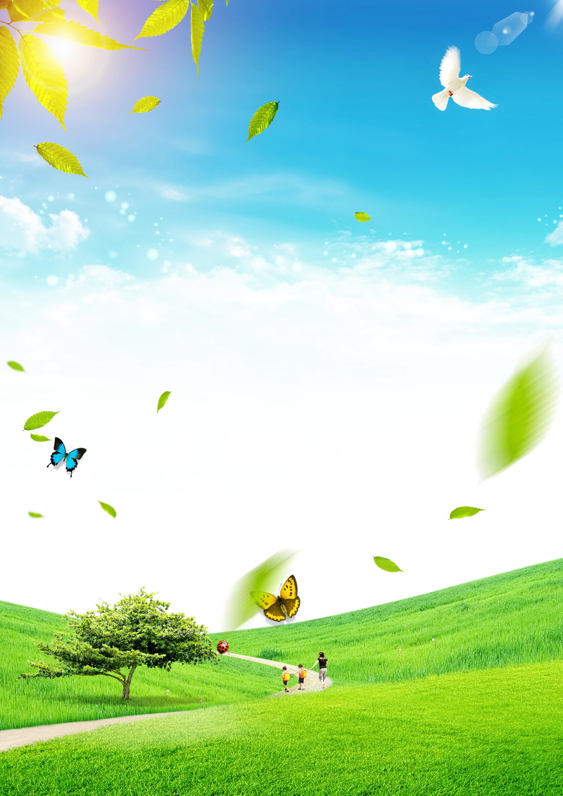 绿色清新世界环境日PSD素材