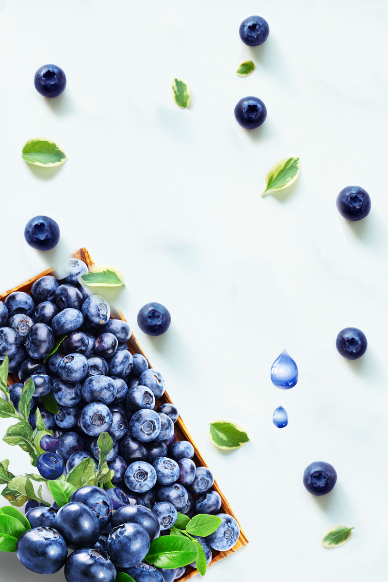 天然蓝莓水果创意海报