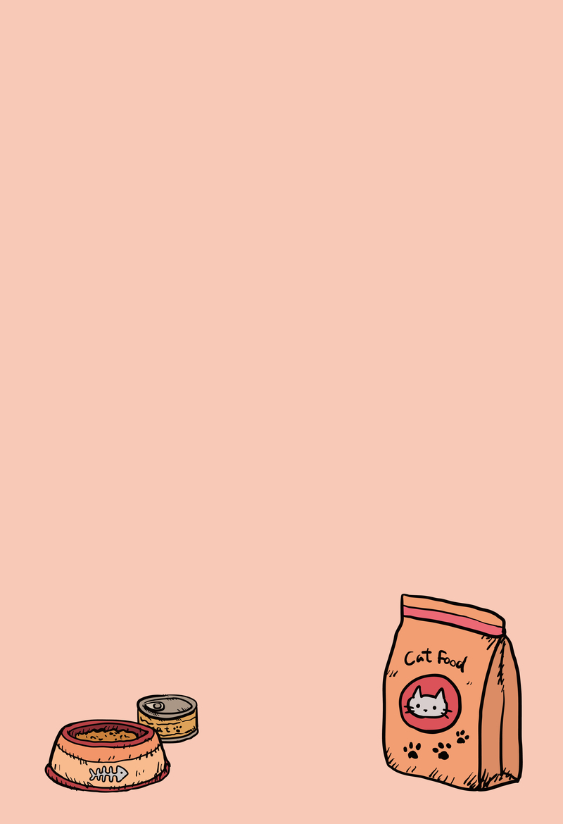 卡通宠物猫咪食物海报背景素材