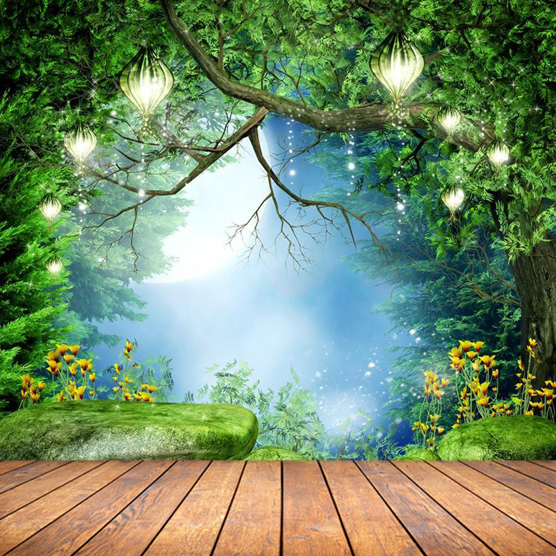 童话树林背景图