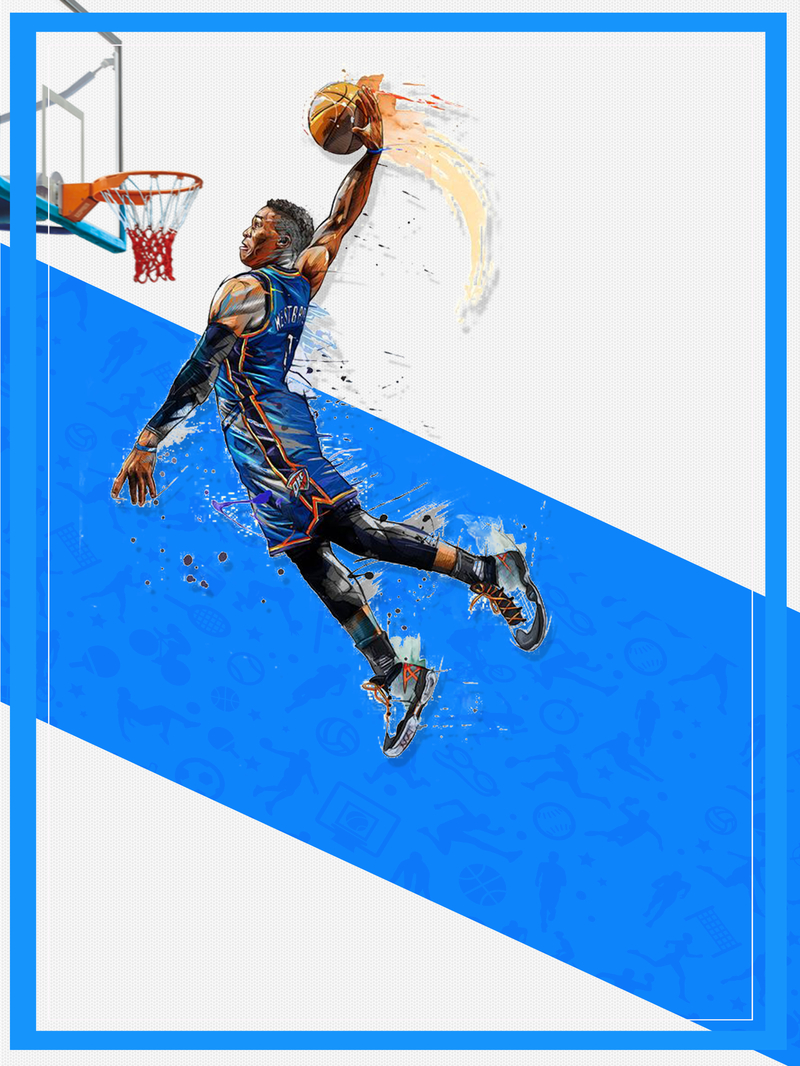 篮球NBA打篮球海报背景