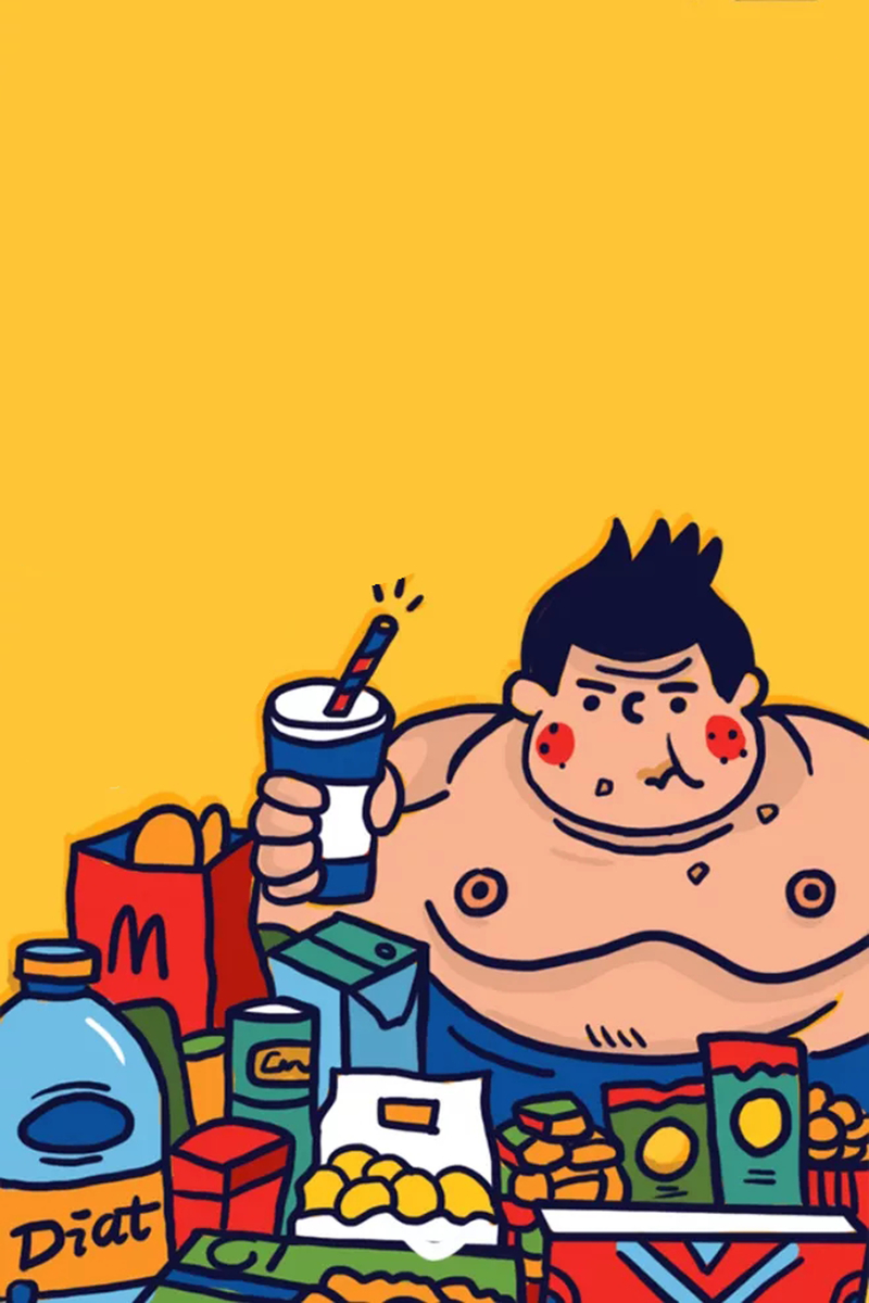 胖子的生活海报设计