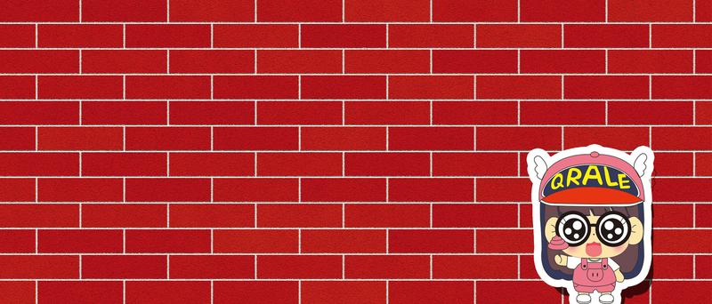 阿拉蕾红砖墙立体背景