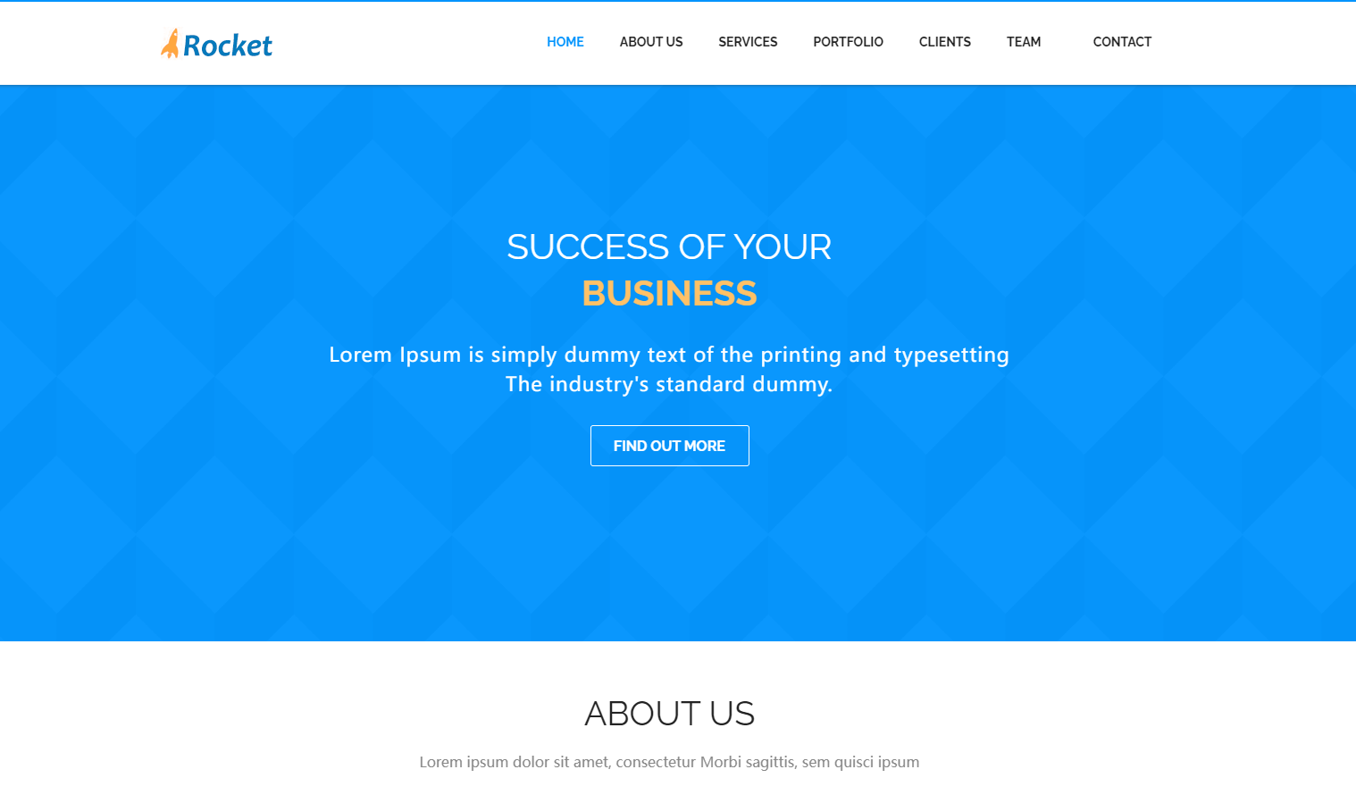 蓝色企业展示型网站模板下载
