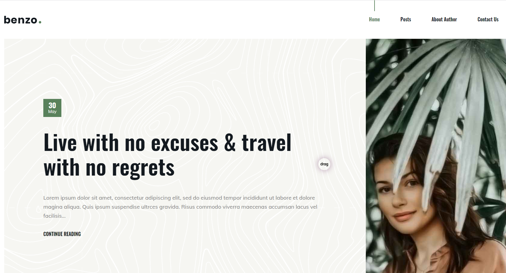 绿色bootstraps响应式旅游网站模板