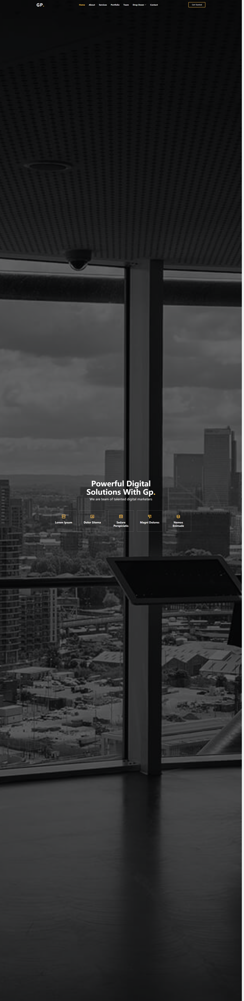 通用型黑色高级的企业展示网站模板下载