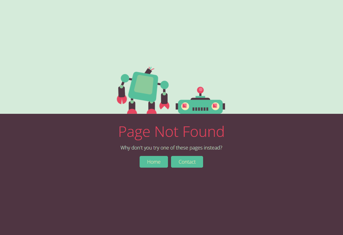 机器人动画404页面模板