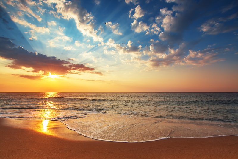 海边沙滩阳光背景