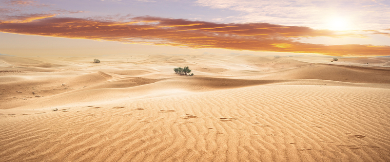 沙漠背景，沙漠，黄沙