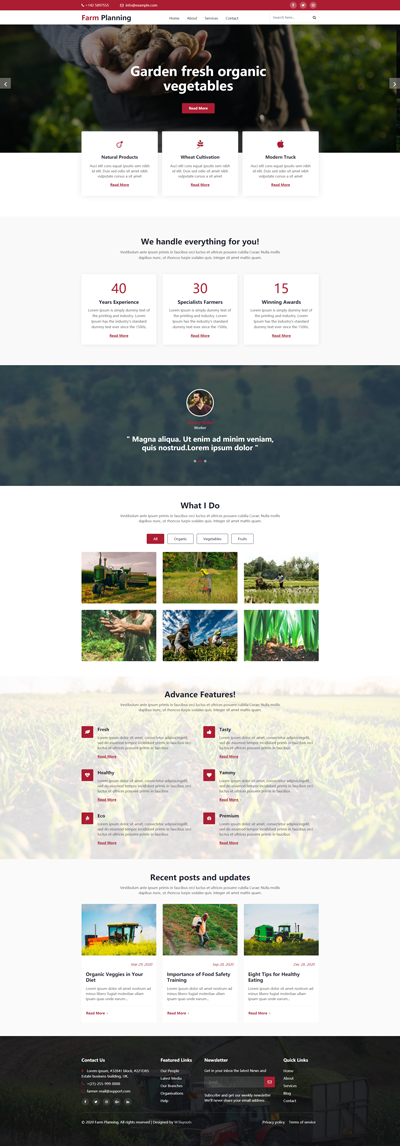 Bootstrap种植类农场农业网站模板下载