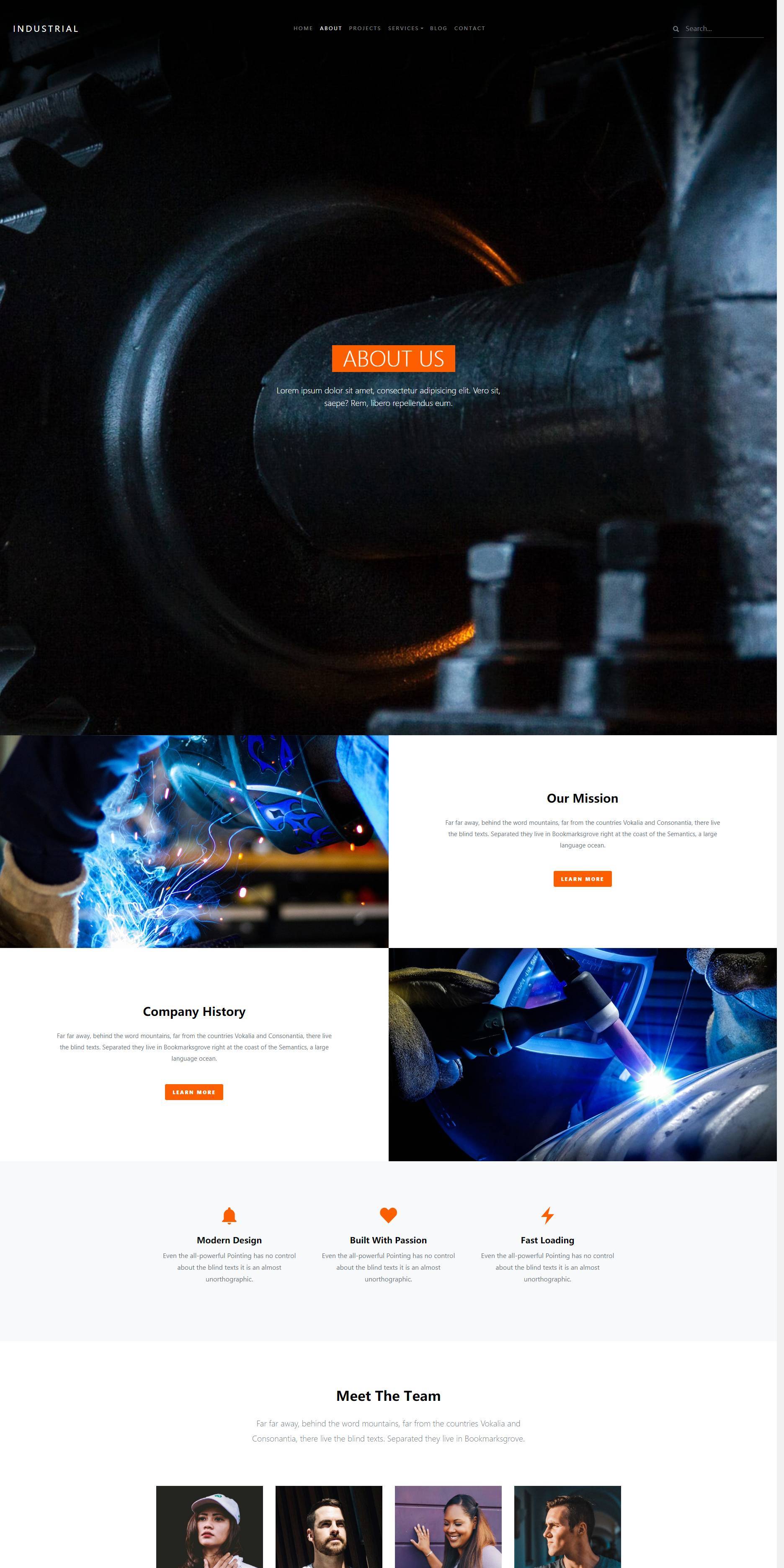 精美大气的html制造业工业企业网站模板