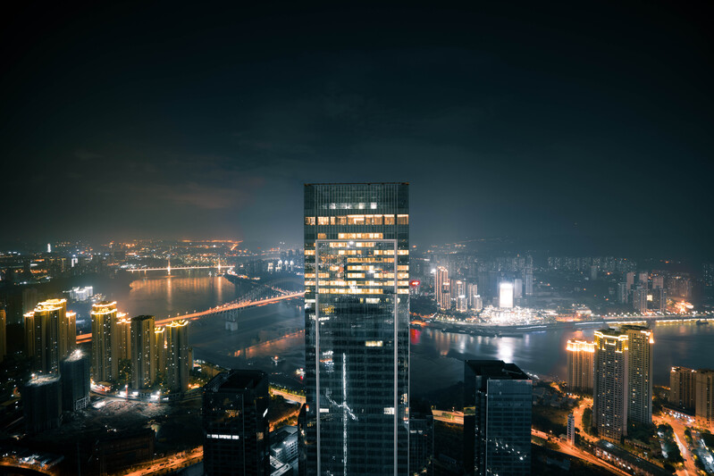 现代都市璀璨夜景，高清JPG摄影素材，风光美图设计资源下载