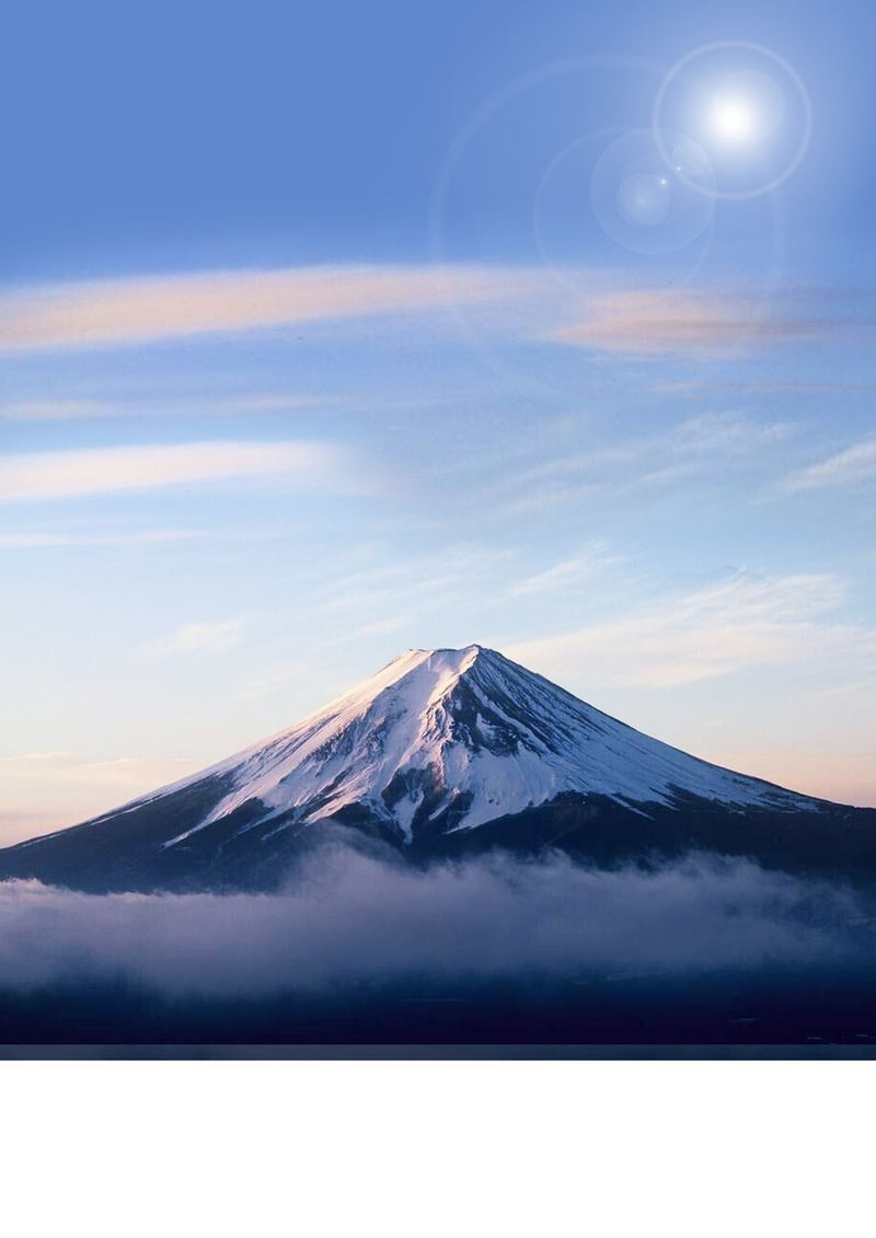 富士山海报背景，高清JPG/PSD风景设计素材，一键下载