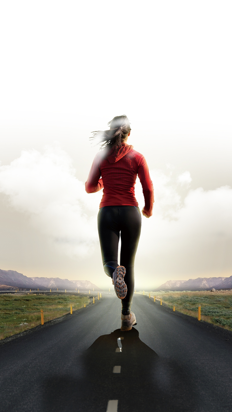 女人运动奔跑背景