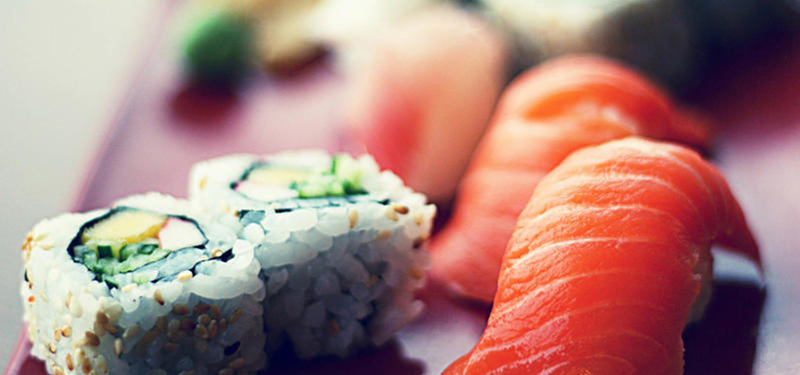 日系寿司饮食美味背景