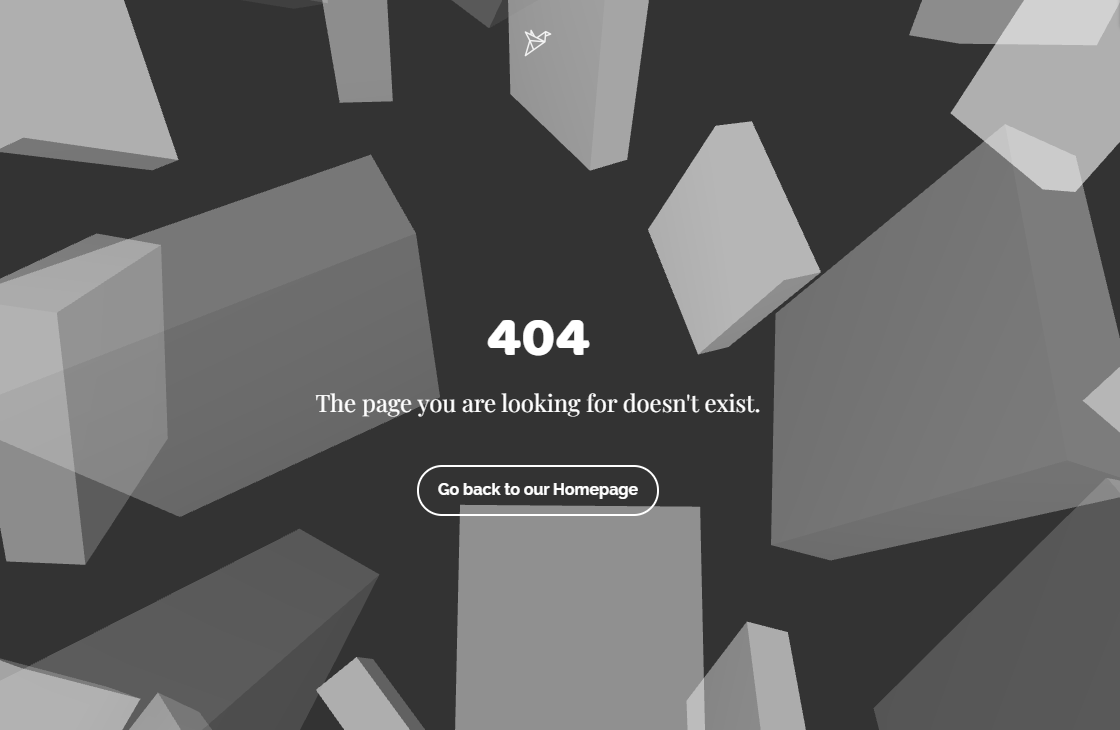 黑白方块消失转场404动画页面