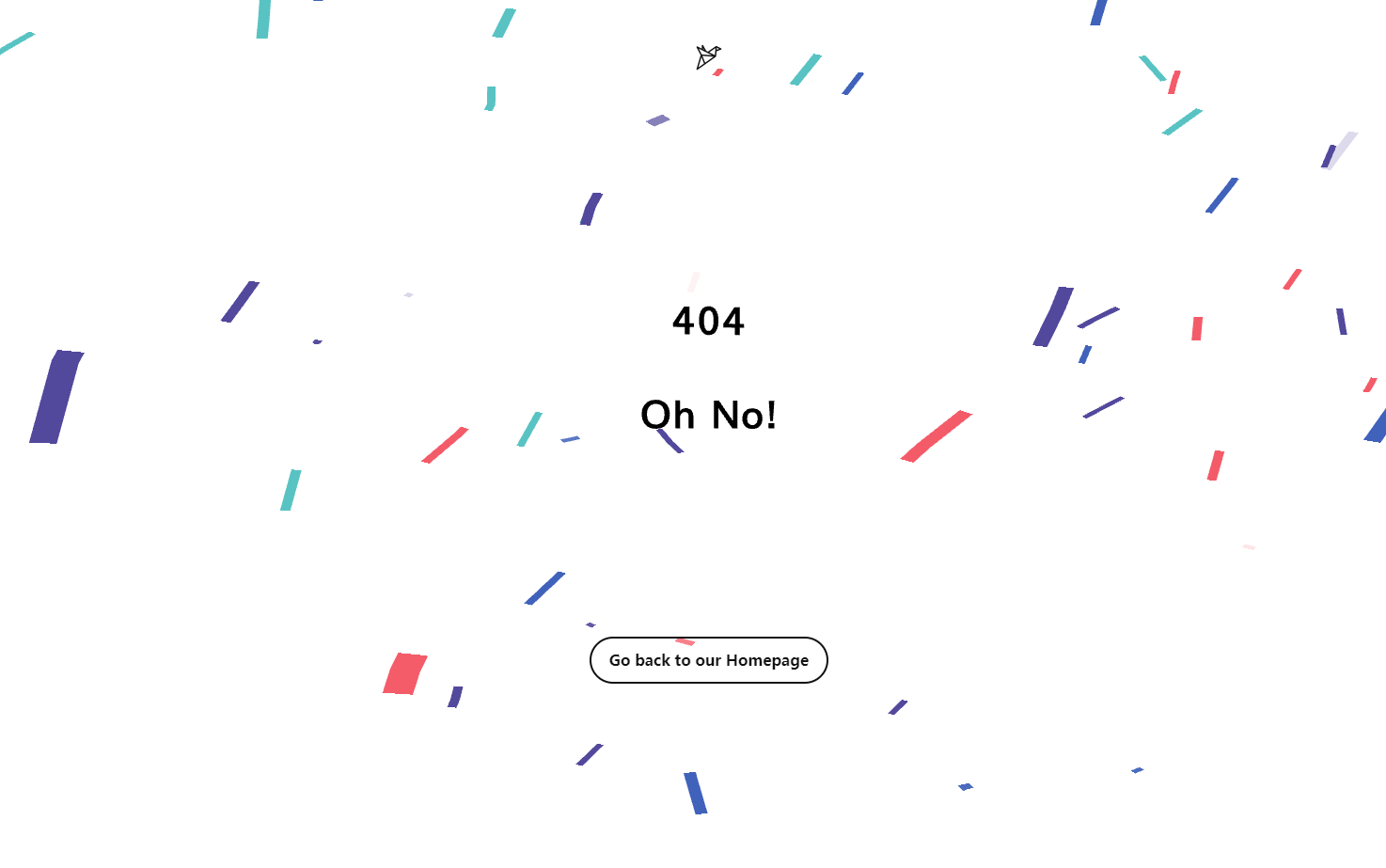彩色纸屑动态背景404页面