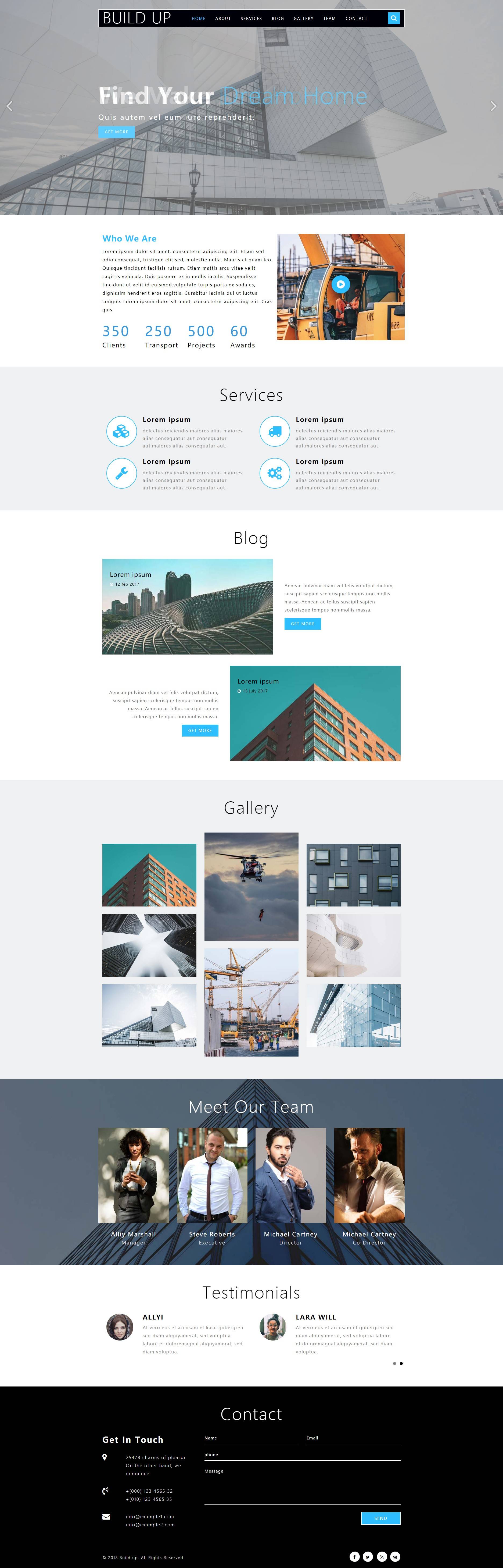 简洁的建筑公司企业网站html模板
