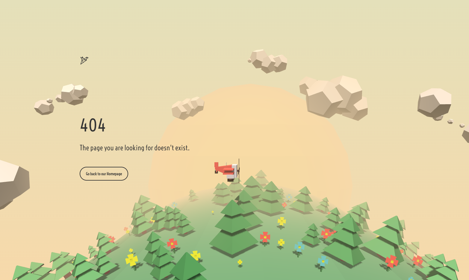 鼠标跟随飞机动画404页面模板