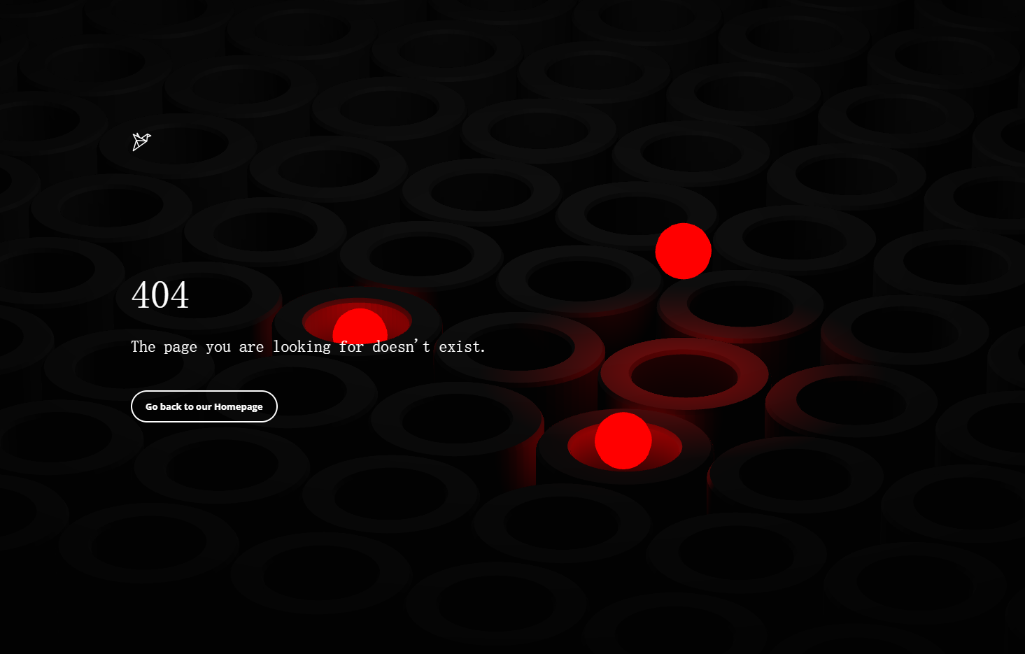 红黑设计弹球动画404页面html