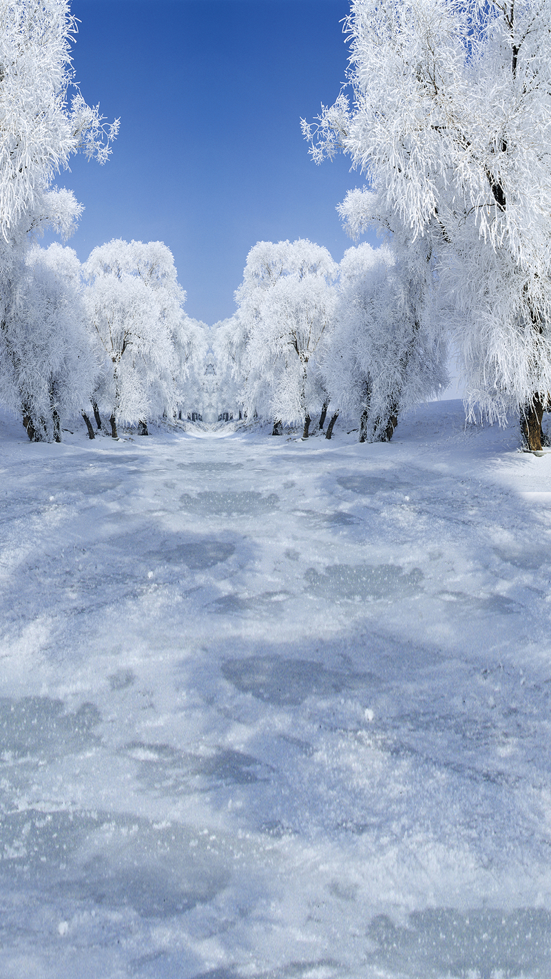 冬季大雪雪景H5背景免费下载