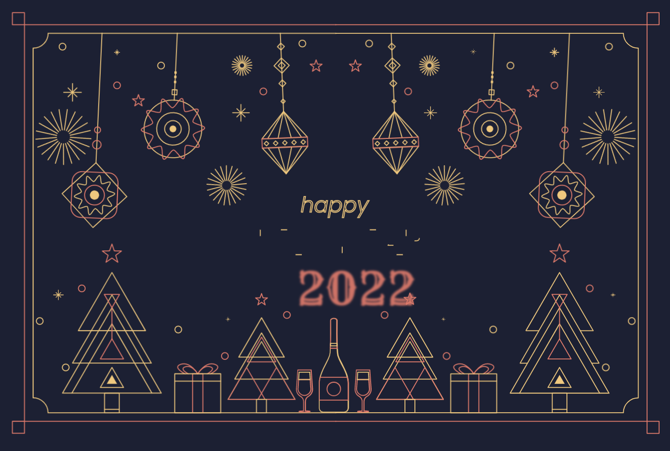 2022新年快乐元旦快乐动画html网页特效