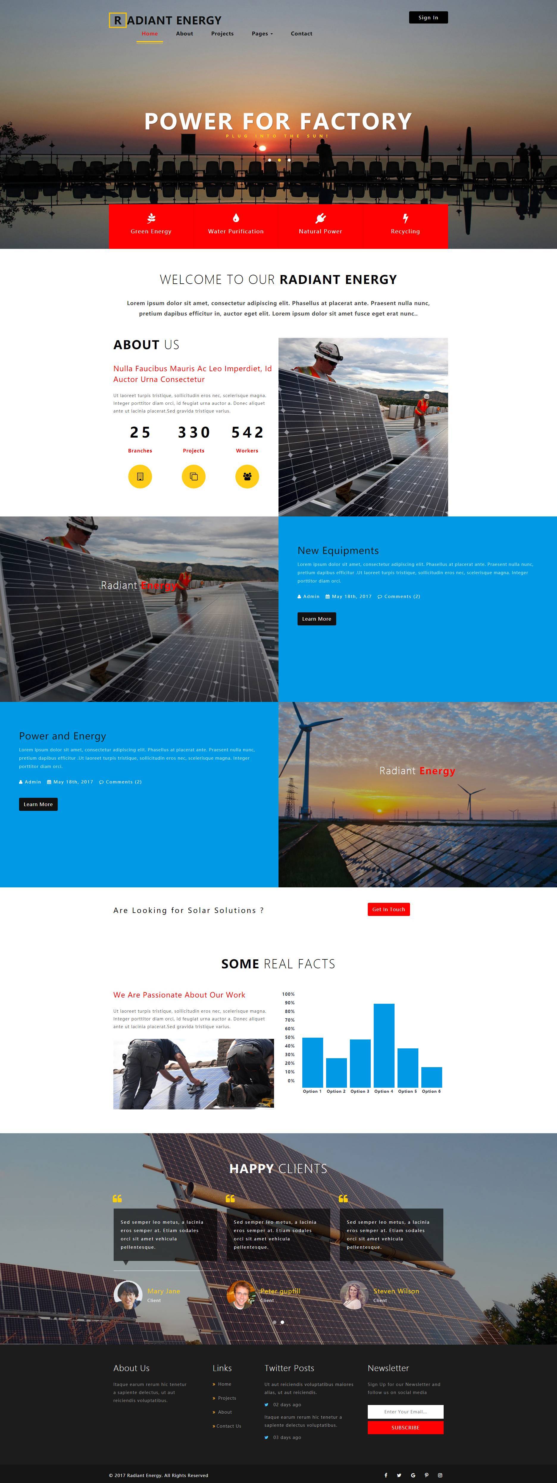 响应式太阳能新能源企业网站模板