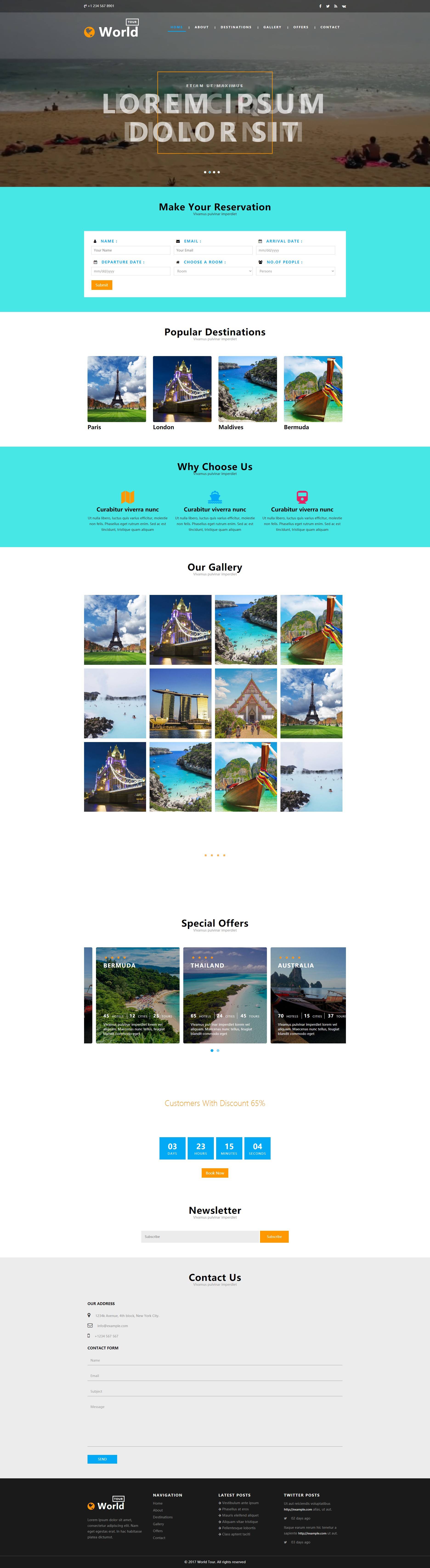 html首页动图轮播效果旅行网站模板