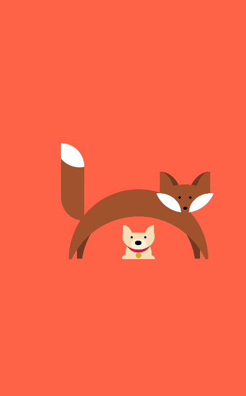 狐狸和狗卡通形象代码