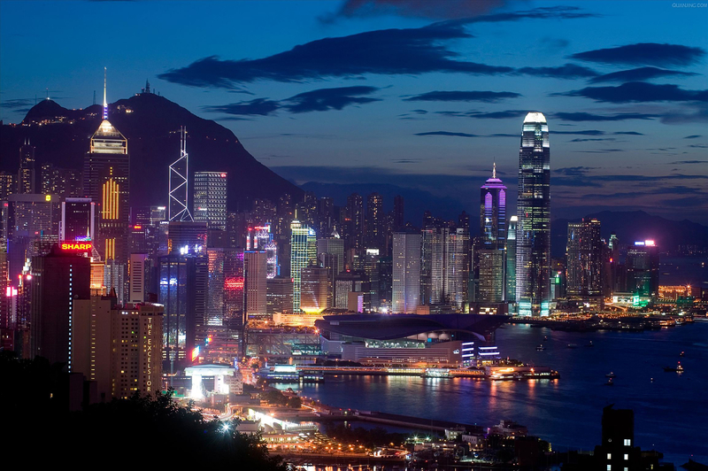 中国香港夜景图片