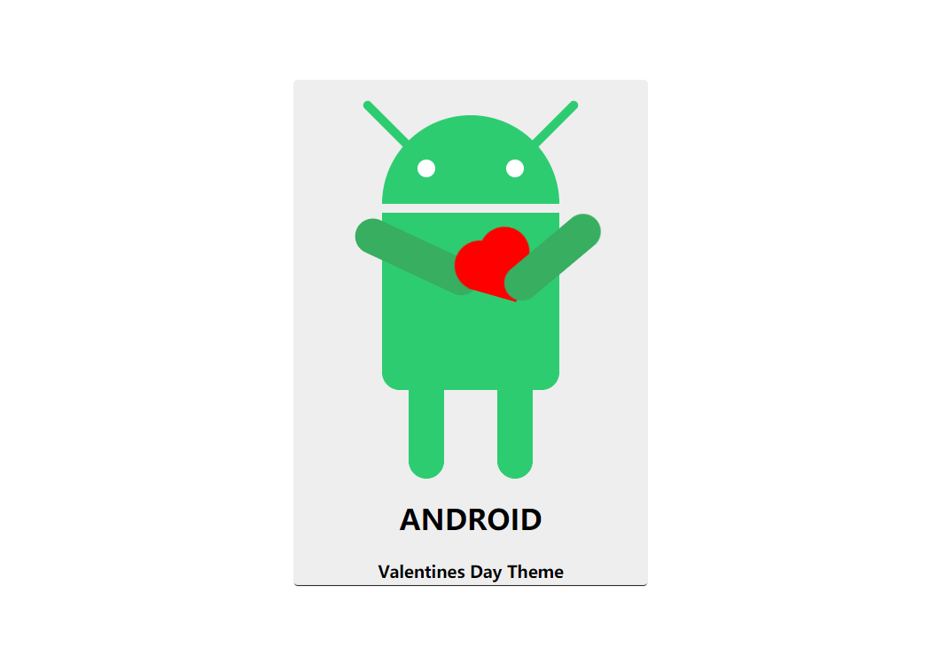 适合情人节的Android标志网页动画