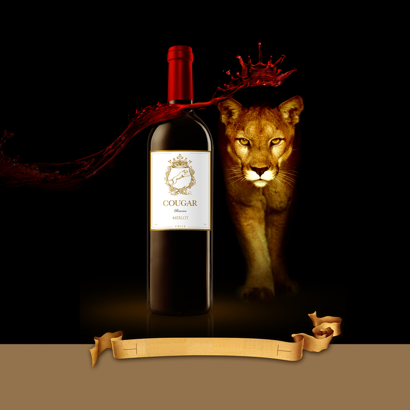 豹子狮子奢华红酒葡萄酒主图海报图