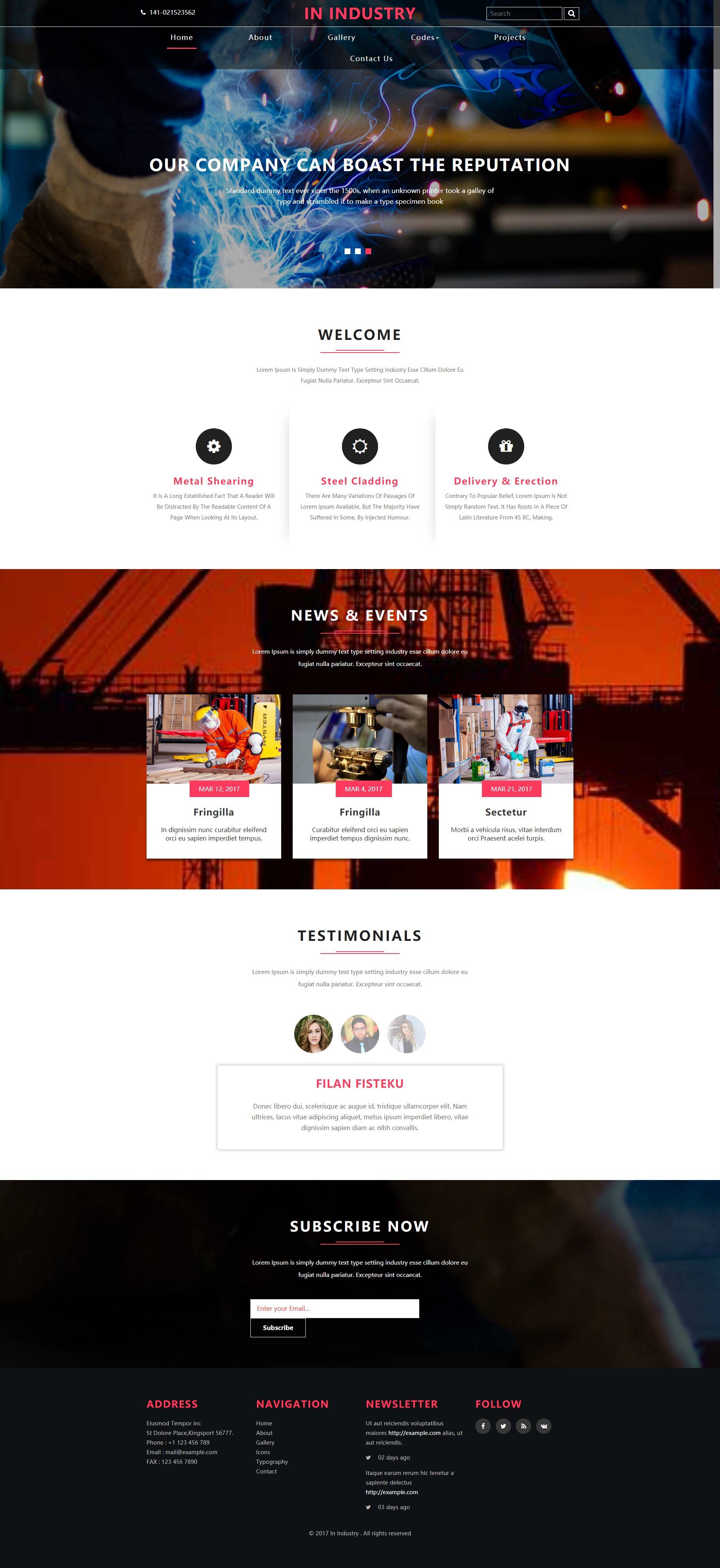 多用途工业制造企业网站HTML5模板