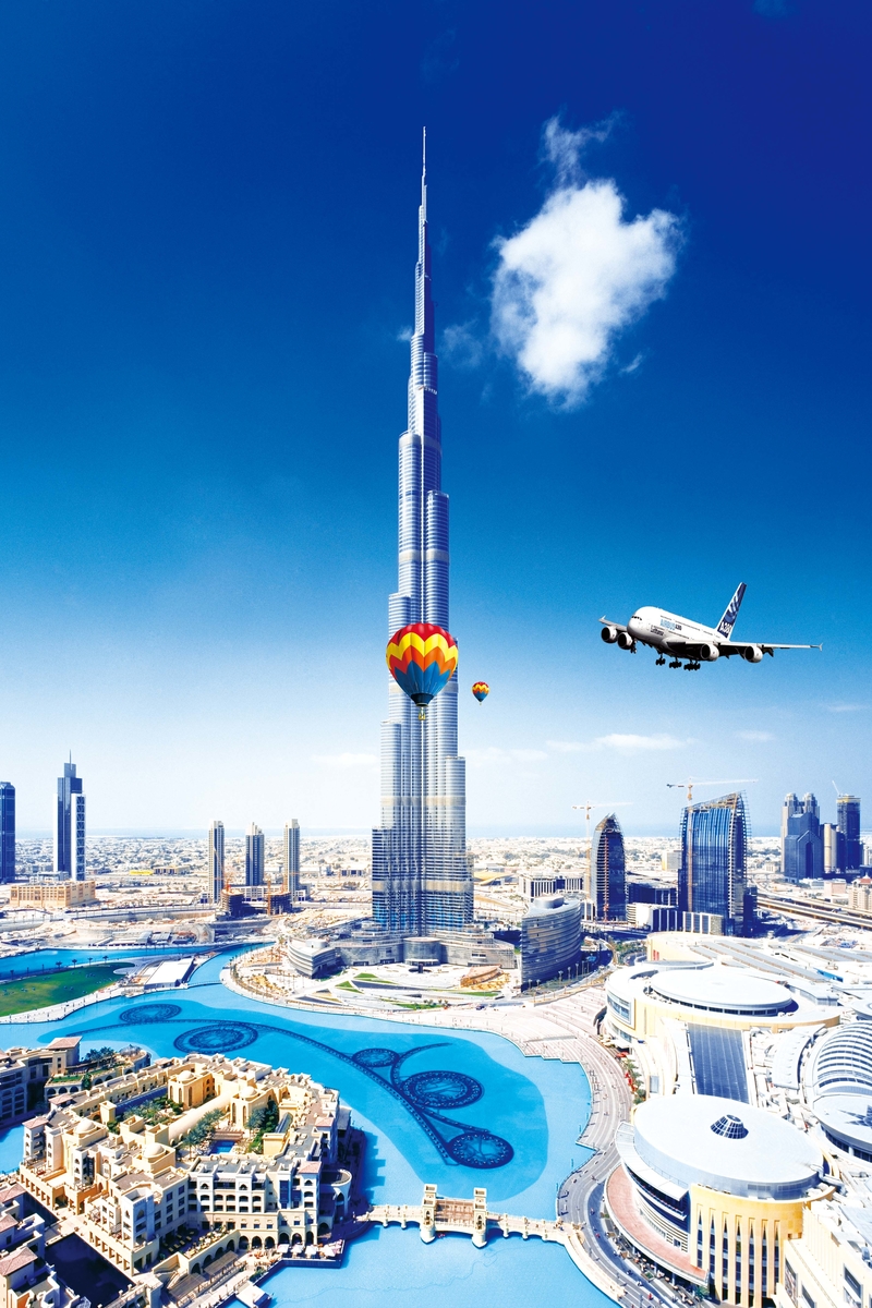 迪拜旅游海报背景素材