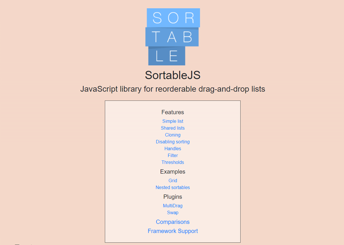 Sortable Js拖拽排序插件