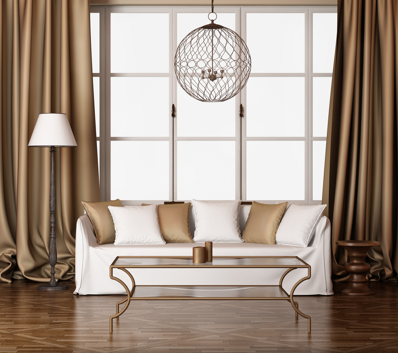 复古怀旧客厅沙发窗帘背景素材