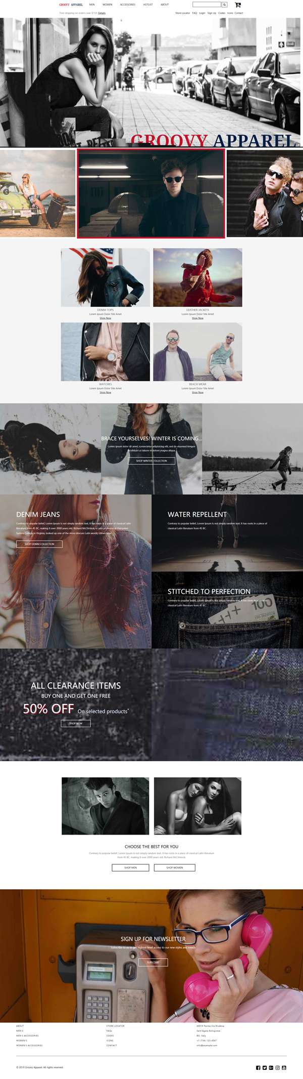 时尚服装商城Bootstrap响应式网站模板