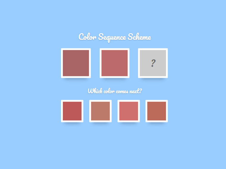 CSS3根据序列渐变规则猜颜色游戏