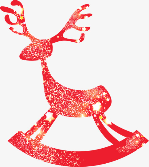 圣诞节小鹿红色