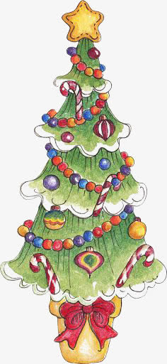 手绘圣诞树