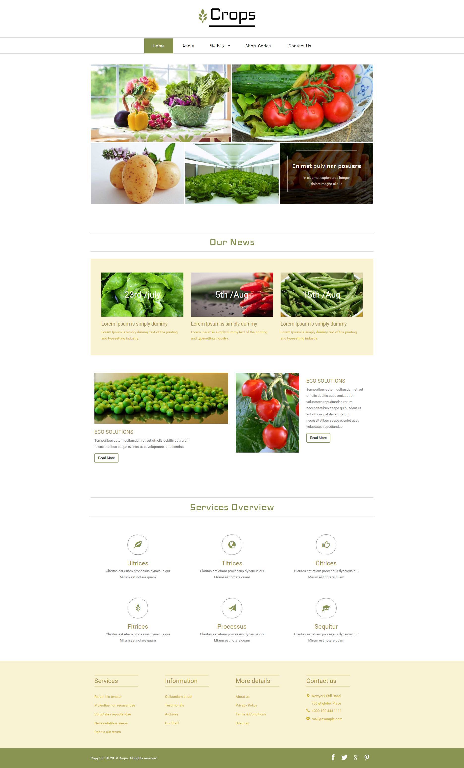 水果蔬菜农产品展示网站模板
