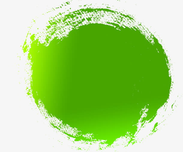 素材下载,绿色艺术圆形墨迹pic设计元素,绿色艺术圆形墨迹透明png背景